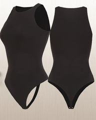 Sleeveless Crew Neck One-Piece Shapewear