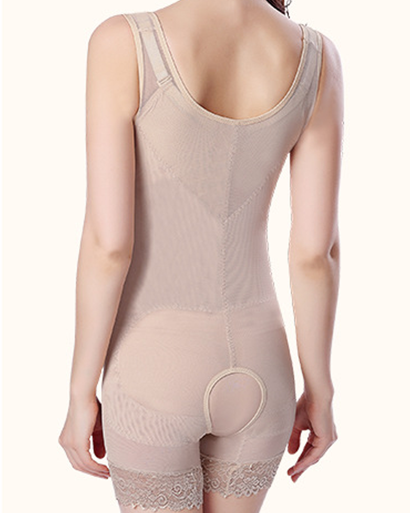 Sheer Mesh Lace Breathable Shapewear Bodysuit