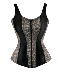 Lace Satin Zipper Shapewear