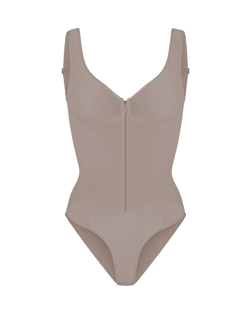 Seamless Bodysuit Sexy Hip-Lifting Tummy-Control Tight-Fitting Bodysuit With Zipper