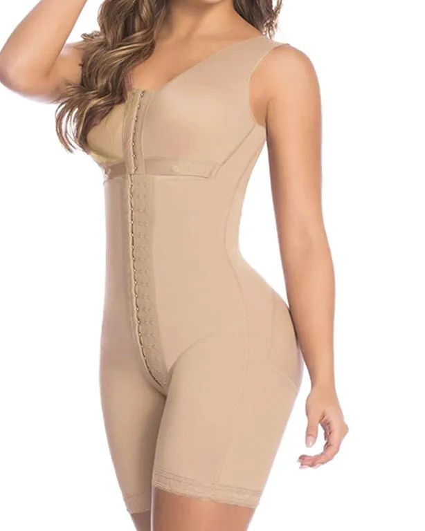 Women's Tummy Control Shapewear High Compression Faja Bodysuit Postpartum