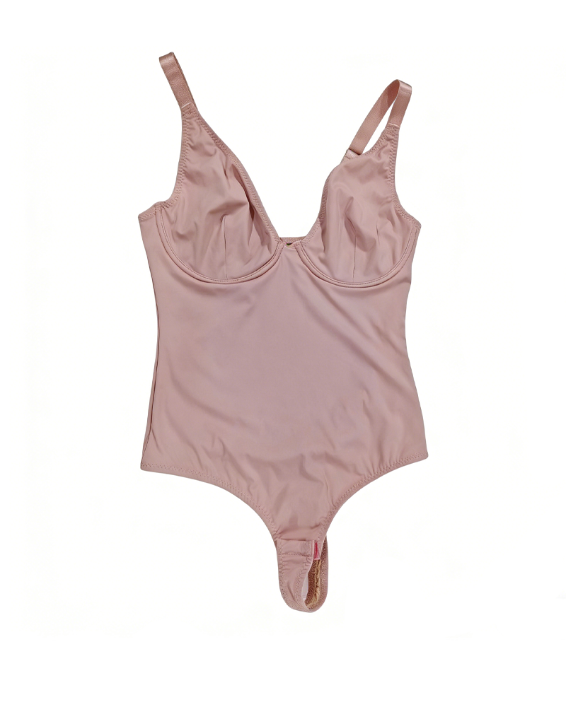 Deep V-Neck Bodysuit For Tummy Control Hip Lift And Shaping