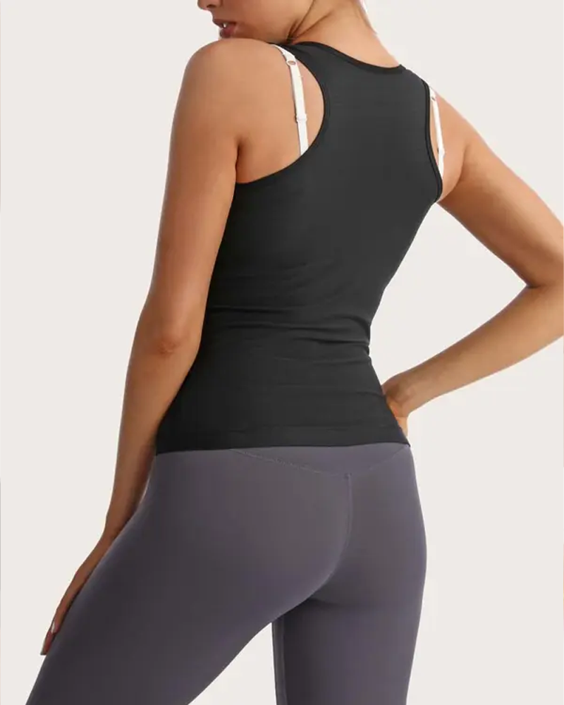 Sleeveless Sweat-Wicking Tummy-Control Shaping Vest