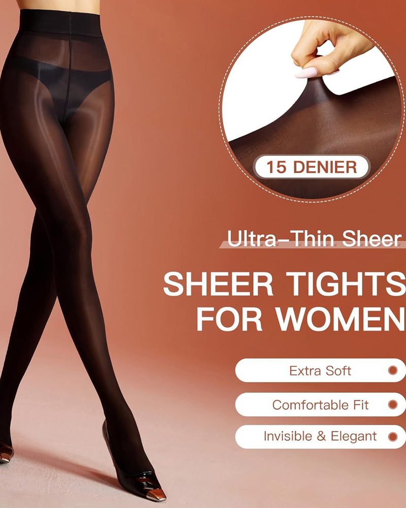 Shiny Oil Shiny High Waist Smooth Comfort Pantyhose