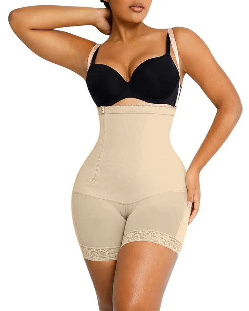 Side Zipper Body Shaping Bodysuit Hip Lifting Shaping Pants