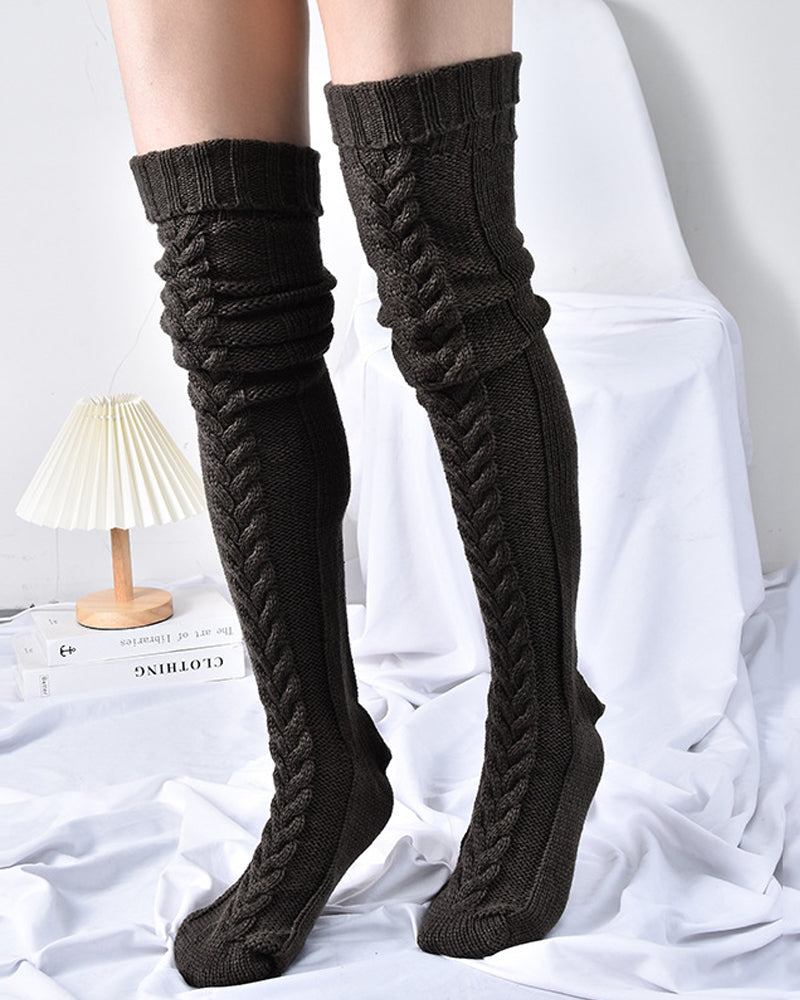Knee-Length Knitted Socks