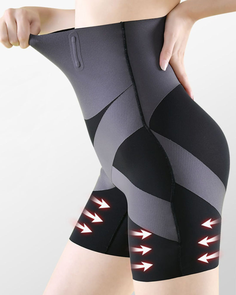 Cross Hip Lifting High Waist Tummy Control Fat Burning Shorts