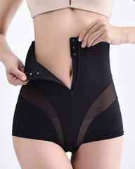 High Waist Button Zipper Tummy Tuck Underwear