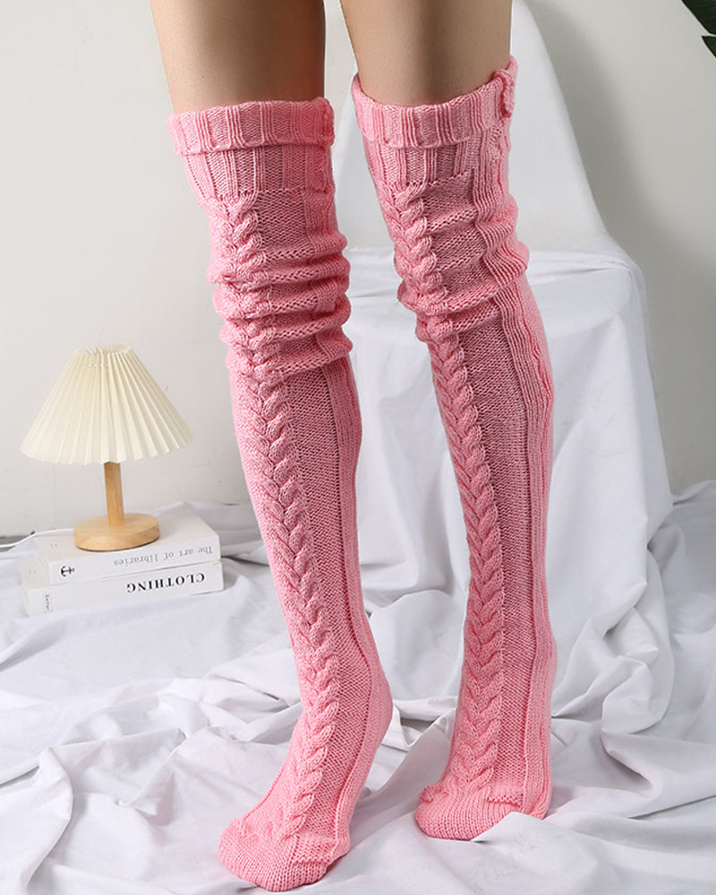 Knee-Length Knitted Socks