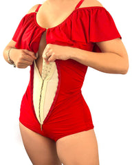 Body Shaping Ruffled Triangular Jumpsuit