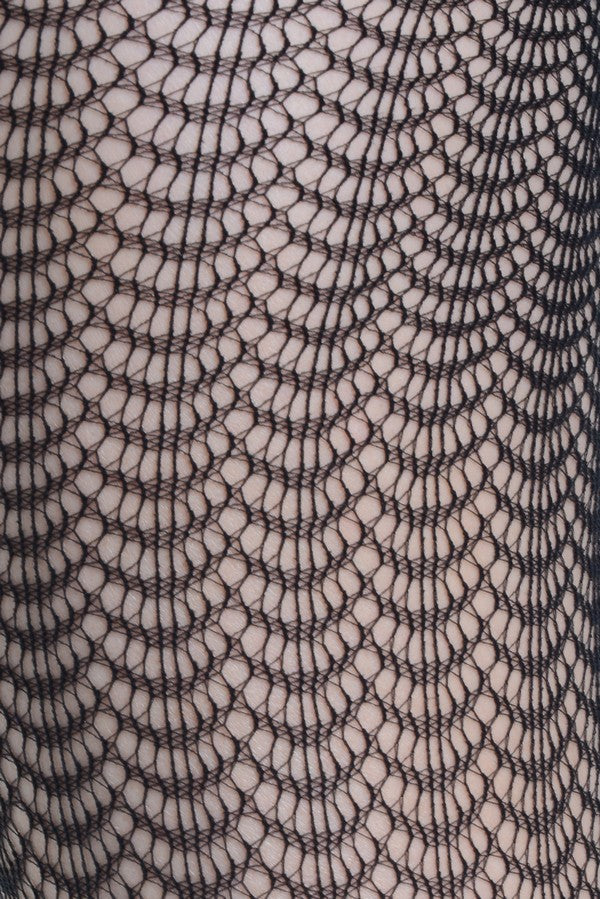 Black Mermaid Scales Mesh Fashion Designed Fishnet Pantyhose