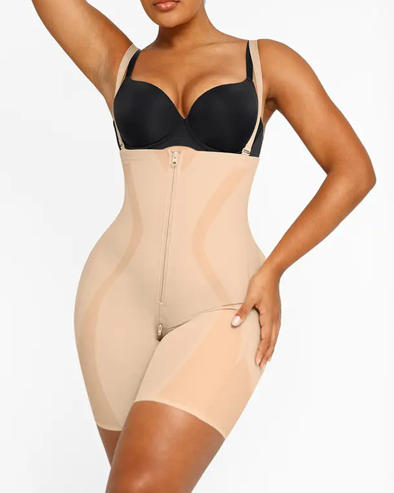 Tummy-Tightening Hip-Lifting Detachable Non-Slip Shoulder Straps High-Elastic Body-Shaping Pants