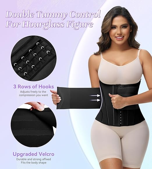 Waist Trainer for Women Tummy Control Workout Girdle Corset Waist Cincher