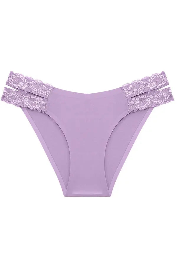 Purple Lace Strap Hipster Panty