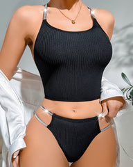 Thin Strap Bra Set