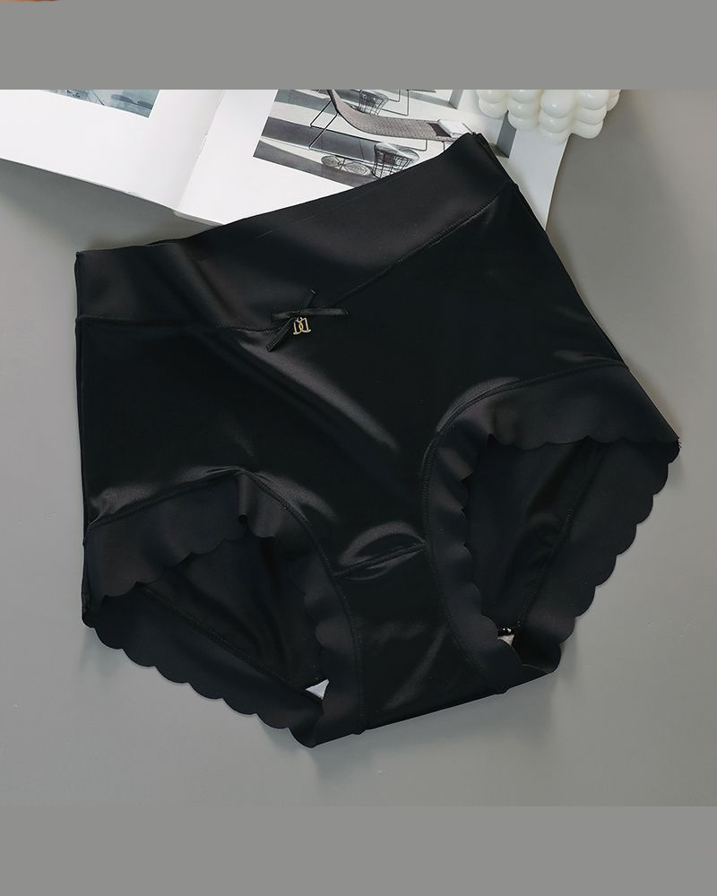 Seamless Mid-Waist High-Stretch Ice Silk Skin-Friendly Underwear