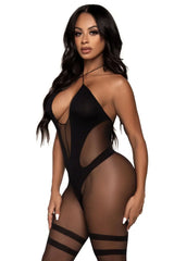 Black One True Love Bodystocking