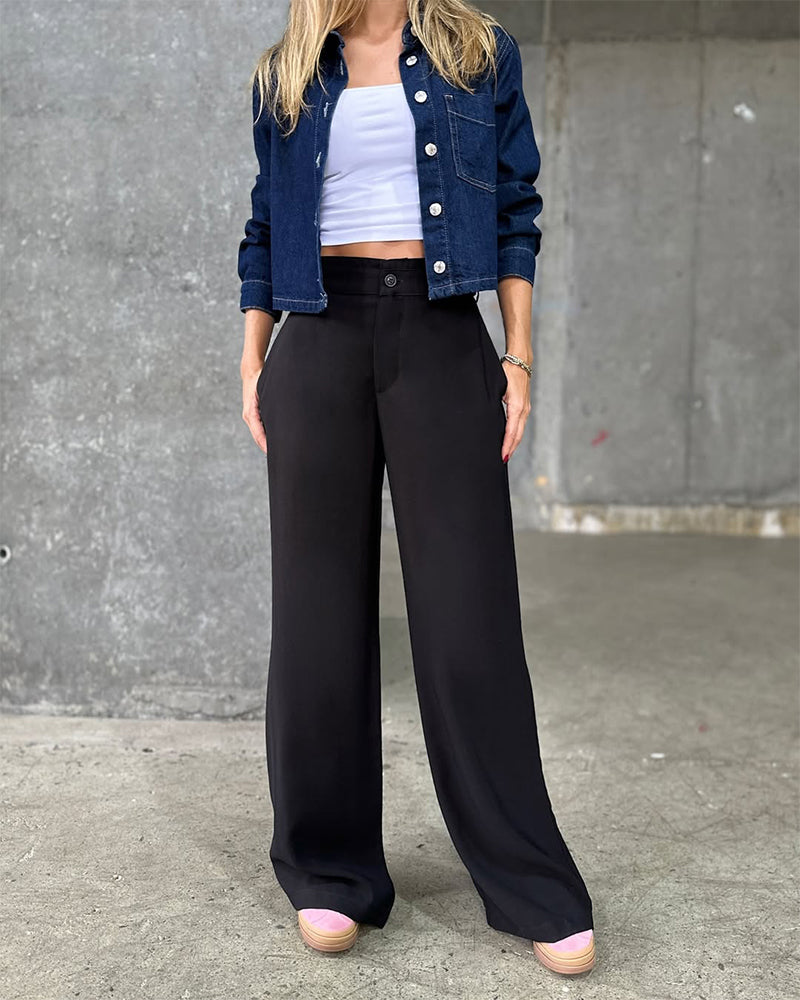 Drape Casual Suit Trousers