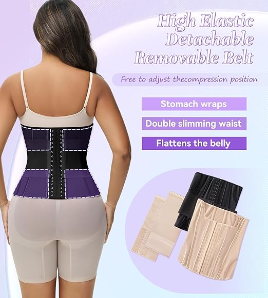 Waist Trainer for Women Tummy Control Workout Girdle Corset Waist Cincher