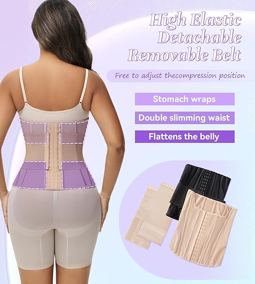 Waist Trainer for Women Tummy Control Workout Girdle Corset Waist Cincher