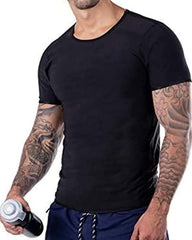 Men's Sweat Vest Fitness Sports T-Shirt Compression Short Sleeve