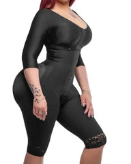 Full Body Support Arm Compression Shrink Waistband with Built-in Bra Corset Slimming Sleeve for Women