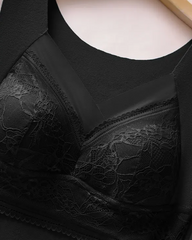 Women's Autumn/Winter V-Neck Velvet Lace Thermal Underwear
