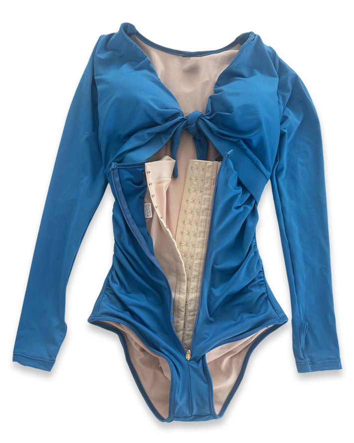 Blue Swim Girdle Long sleeve