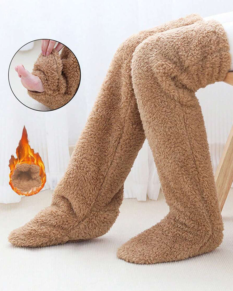 Fuzzy Legs Sock Slippers