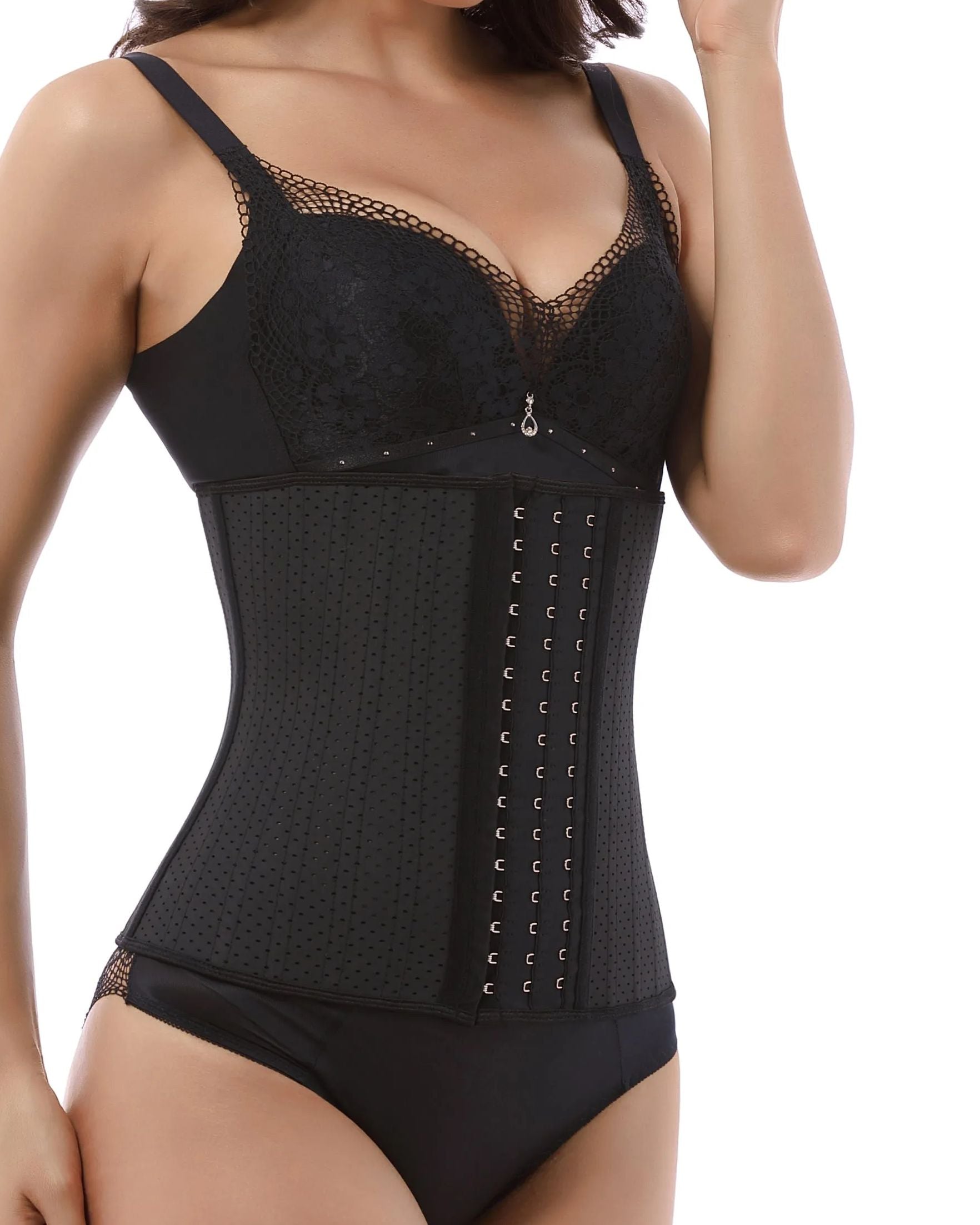 Corset Latex Buckle Waist Corset Belt LATEX Rubber Straps Corset