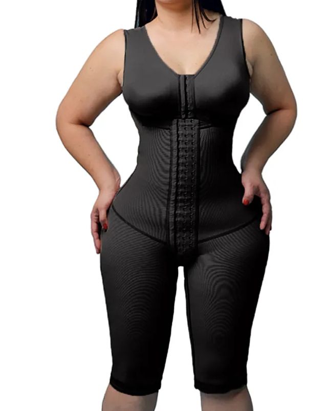 Women's Compression Shapewear Knee-length Girdle With Bra Slimming Bodysuit