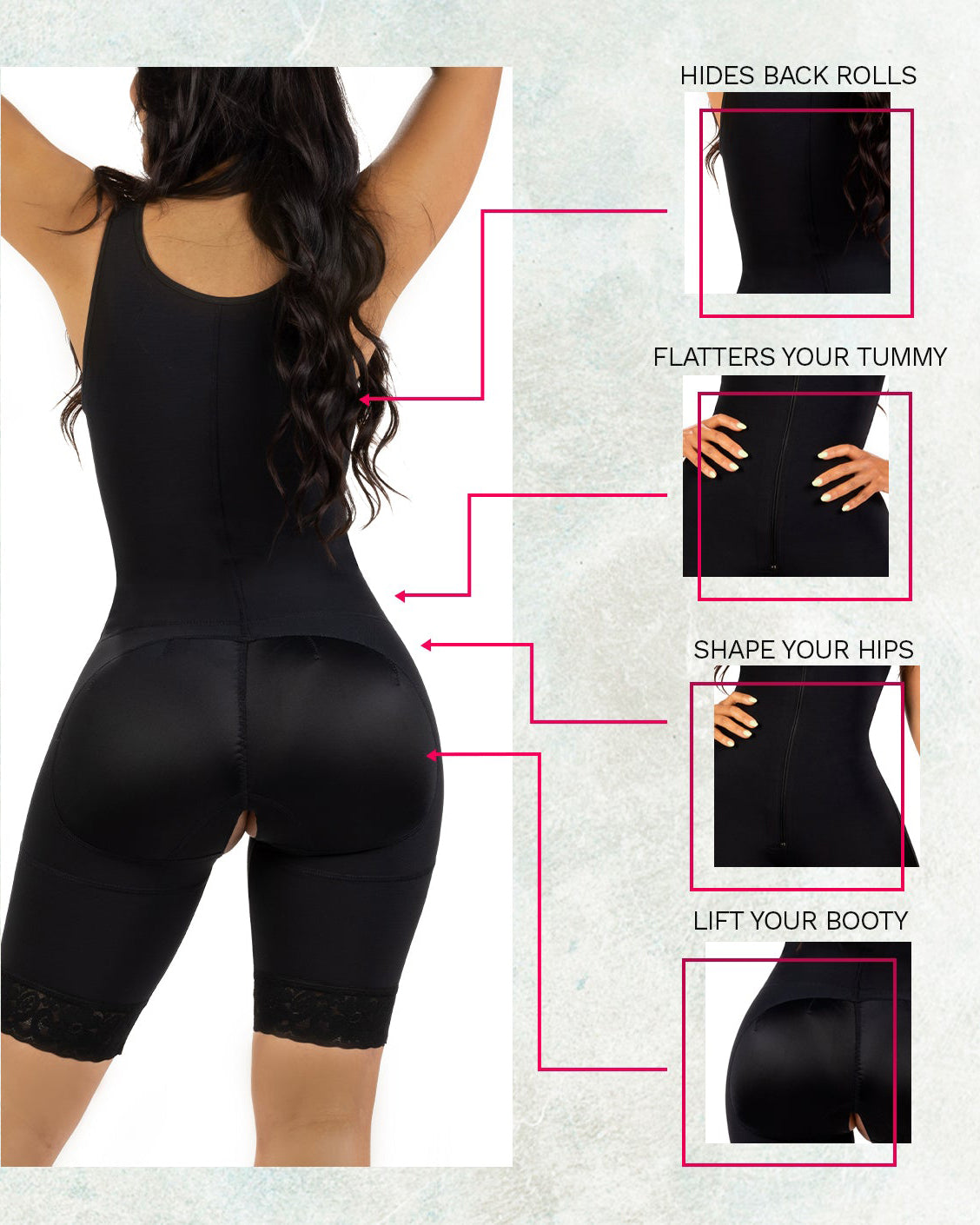 Bum Lift Tummy Control Shapewear Mid Thigh Faja
