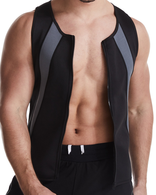 Mens Hot Shaper Tank Top Sweat Sauna Suit Waist Trainer Slimming Tummy Control Workout Exercise Vest for Weight Loss