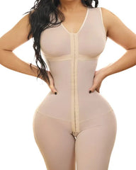 Women Breathable Shapewear Strong 3 Level Clasp Bodysuit With Arotch Opening Weight Loss Fajas