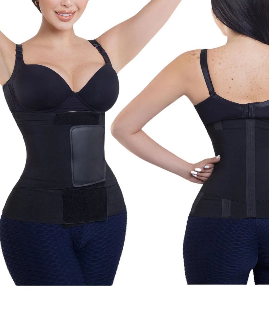 Latex Waist Trainers Vest for Women Plus Size Waist Cincher Corset Fajas Triple Belts