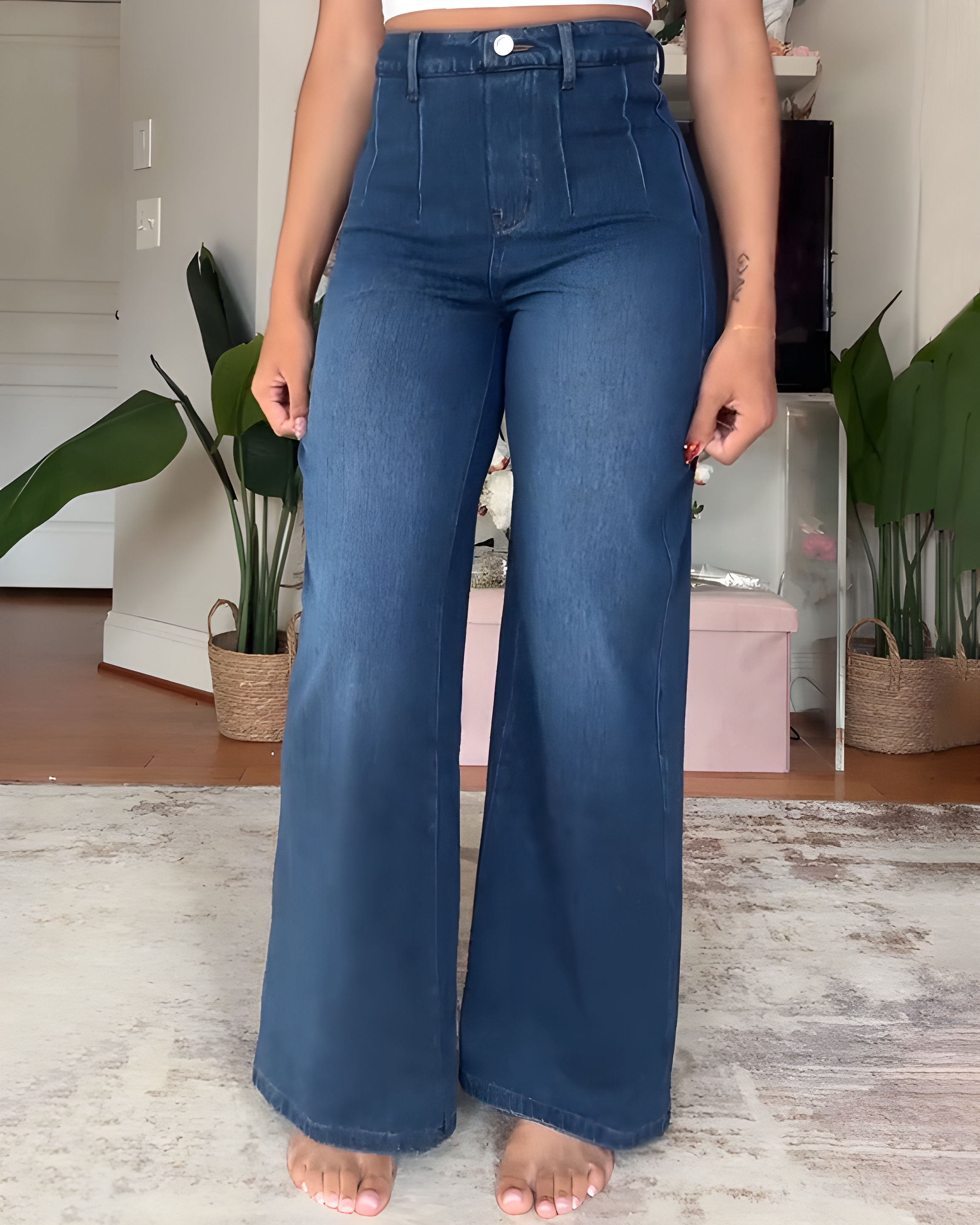 Women's High-Elastic High-Waist Wide-Leg Pants