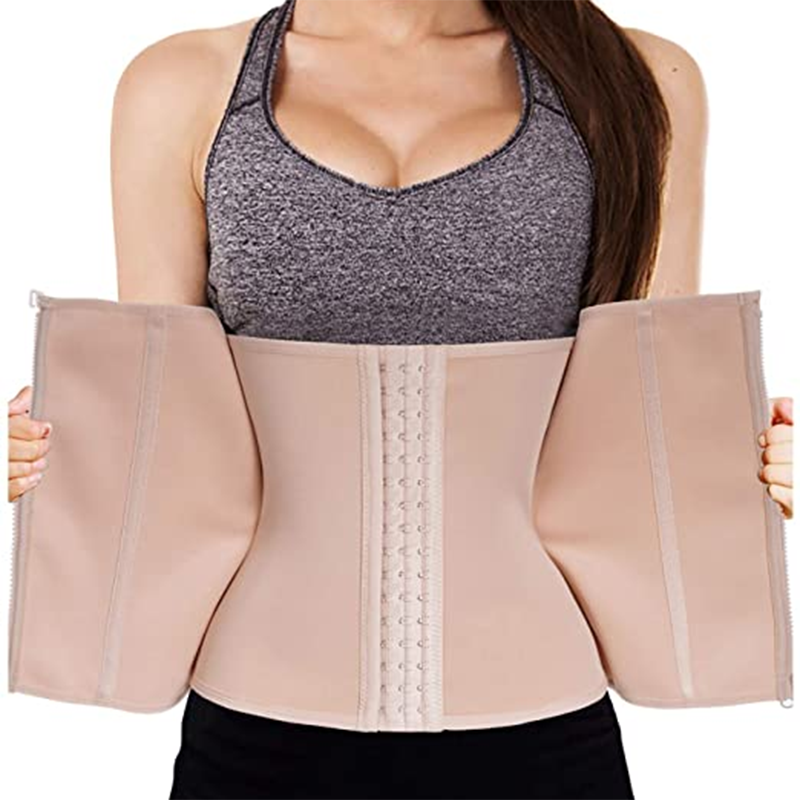 Waist Trainer Corset for Tummy Fat Burning weightloss Double Control Body Shapewear with Zipper & Hook