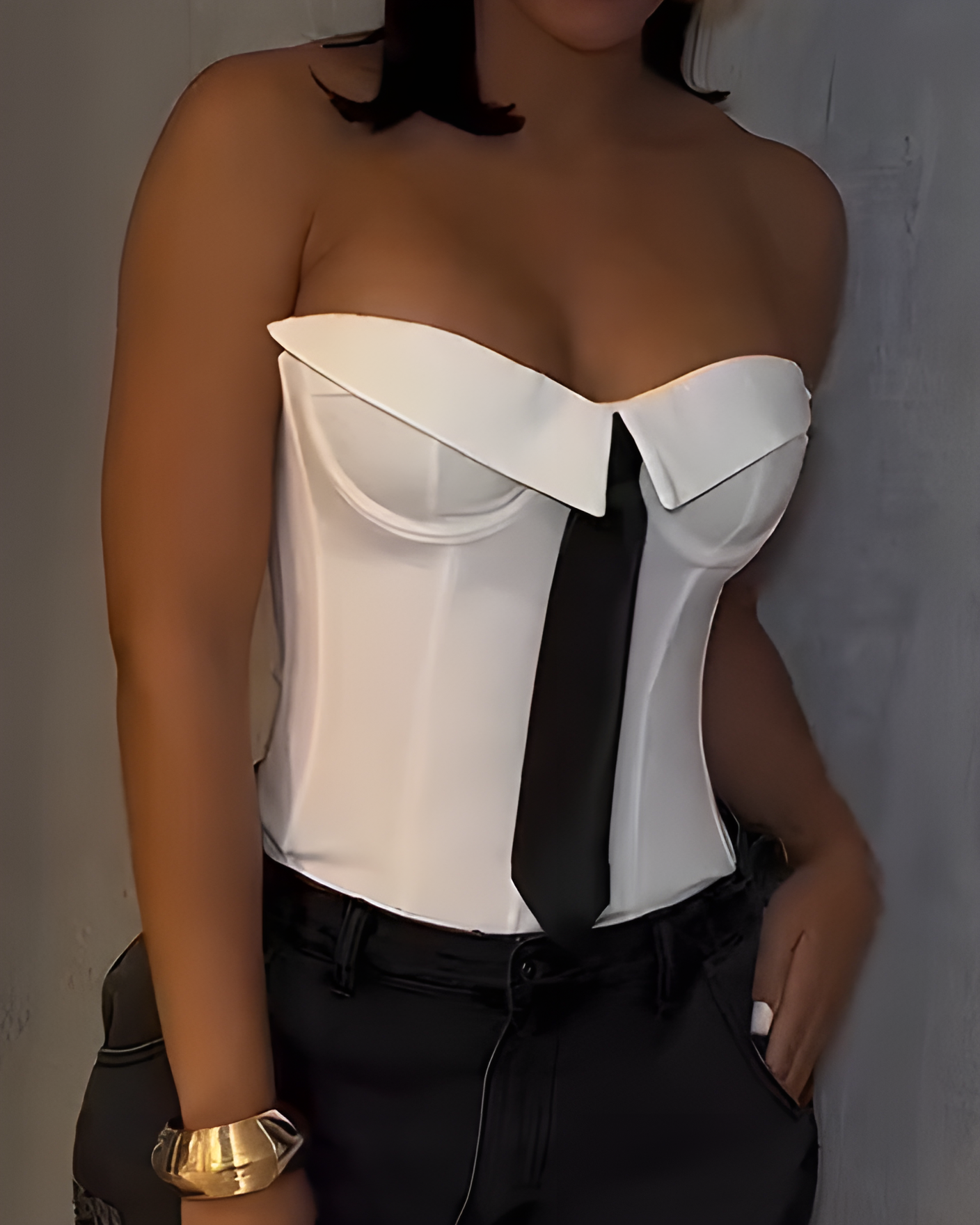 Bandeau Tie Slimming Corset Top