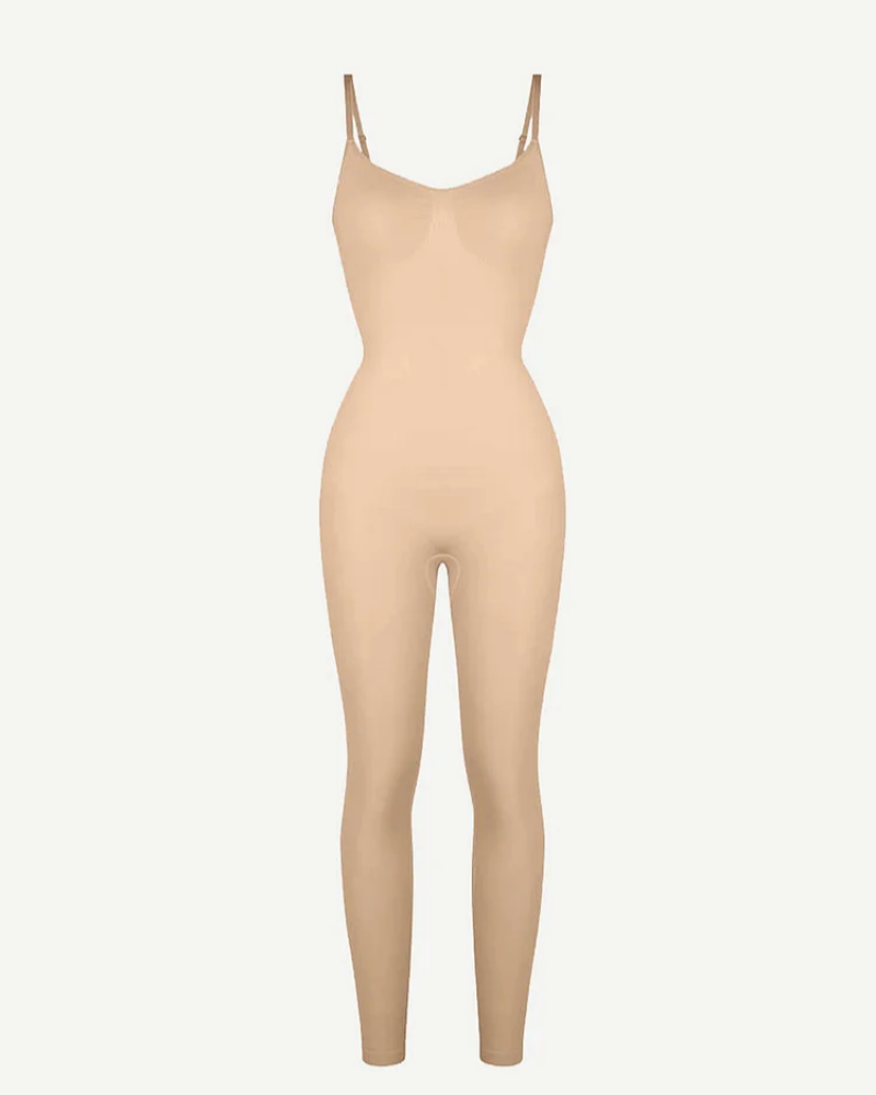 Seamless Breast Support Waist and Abdomen Shaping Mid Thigh Body Shaper