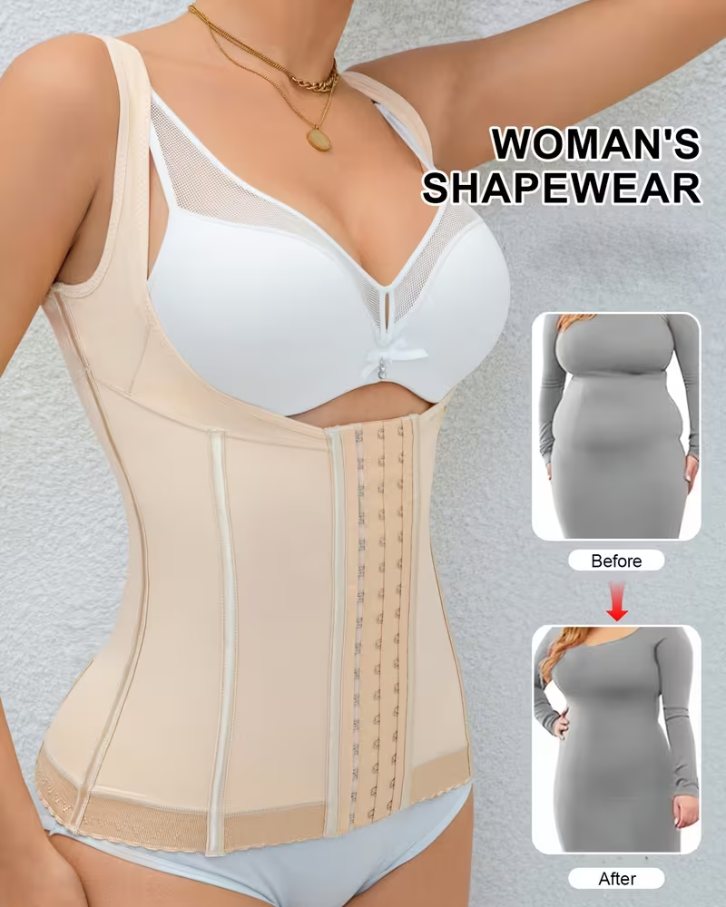 Hook-And-Eye Tummy Control Shapewear Tank
