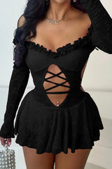Sultry Black Mini Dress