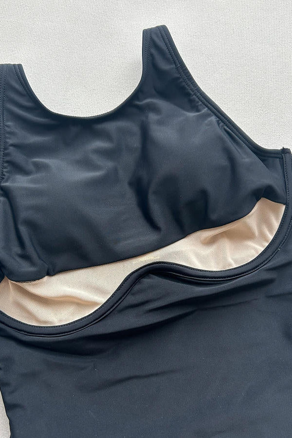 Black Cutout One Piece Swimsuit