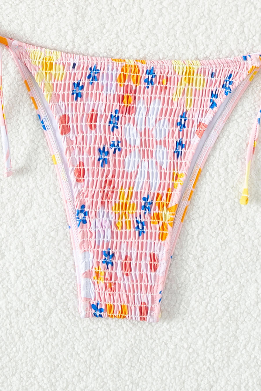Pink Smocked Bikini Set