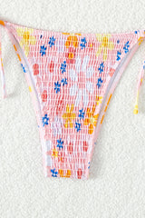 Pink Smocked Bikini Set
