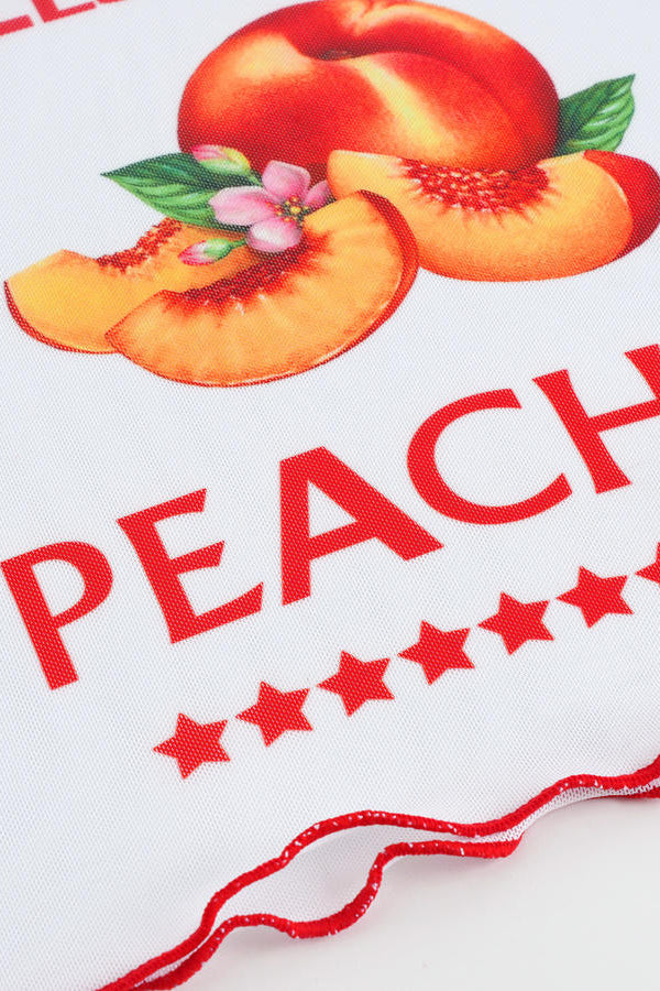 Peach Bikini Set with Crop Top