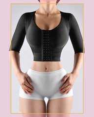 Strapless Top With Middle Sleeve Breasted Hood