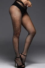 Sparkle High-Waisted Fishnet Pantyhose