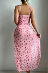 Rose Print Long Nightgown