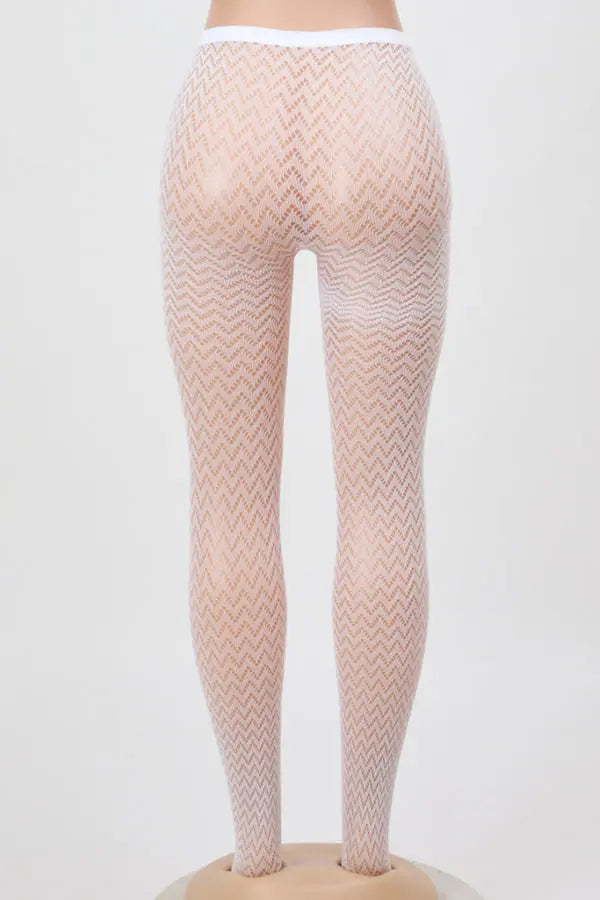 Glow-in-the-Dark Zigzag Tights UV Reactive