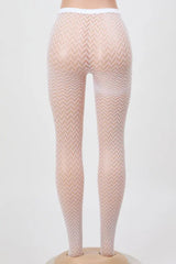 Glow-in-the-Dark Zigzag Tights UV Reactive